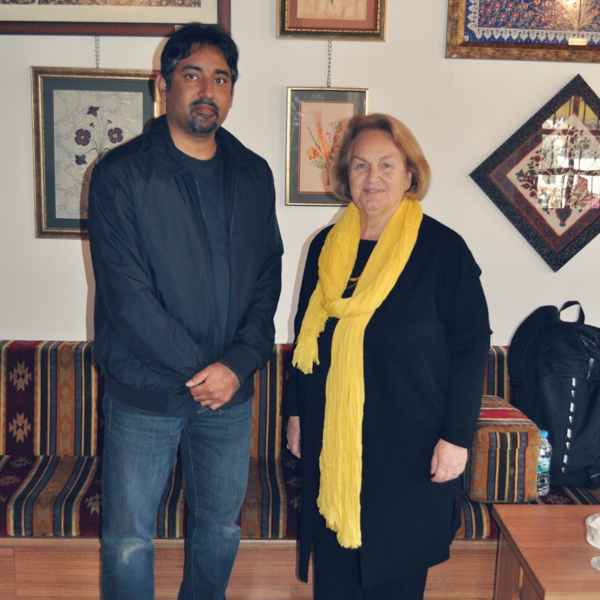 Faheem Hunarwar With Madam Esen Calibi At Holy Shrine of Hazrat Jalaluddin Rumi Balkhi