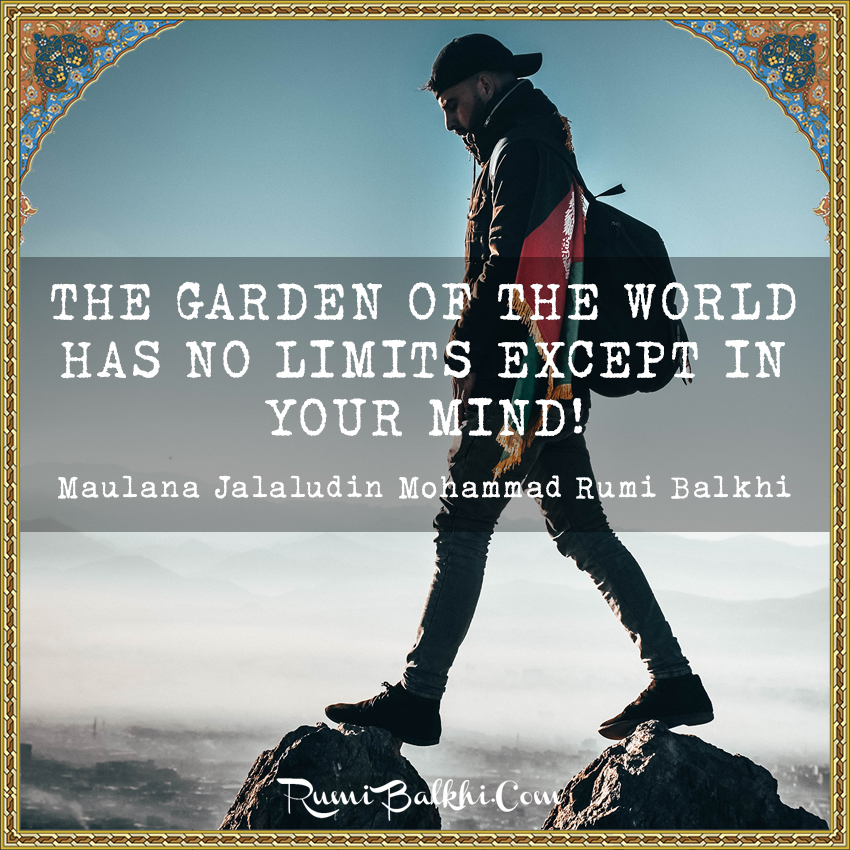 The garden of the world has no limits except in your mind