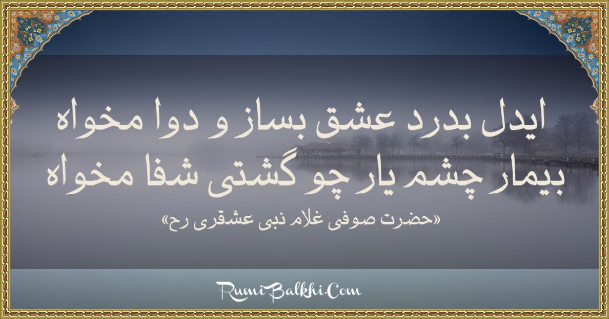 ايدل بدرد عشق بساز و دوا مخواه